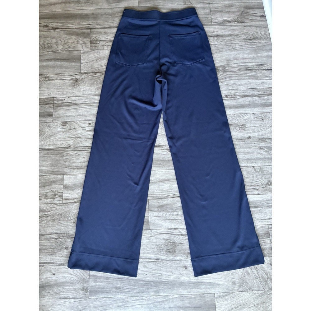 Halara XS Petite Wide Leg High Waist Navy Stretch Pants Button Front NWT - Picture 15 of 16